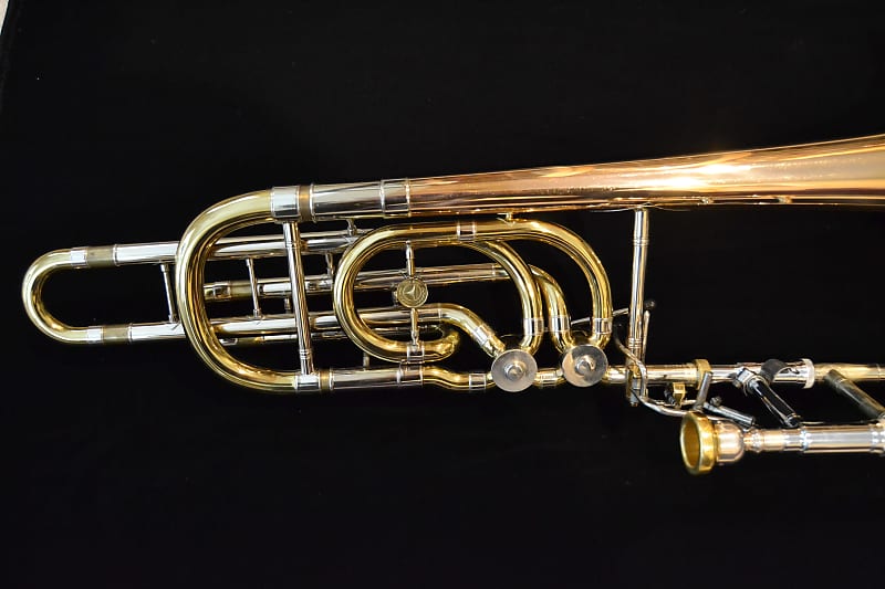 Manchester Brass Professional Tenor Trombone with Red Brass Bell