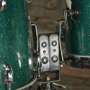 Gretsch 13/14/18/22 4pc Drum Kit Green Sparkle Early 1970s USED image 5
