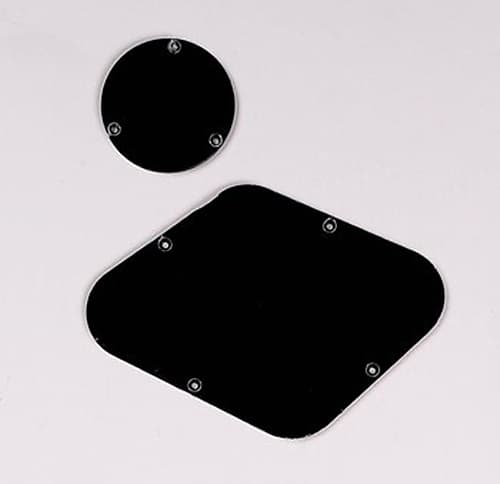 Backplate & Switch Cover For Gibson Les Paul, 1-Ply BLACK image 1