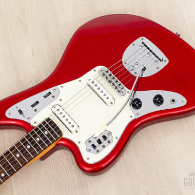 2002 Fender Jaguar ‘62 Vintage Reissue Left-Handed JG66-85L Candy Apple Red + Headstock, Japan CIJ image 10