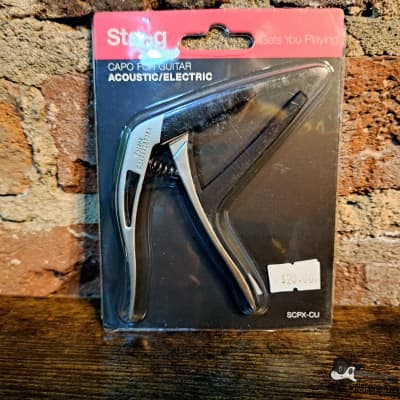Stagg Curved Trigger Capo - Chrome for sale