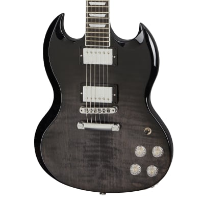 Gibson SG Modern Electric Guitar (with Case), Transparent Black Fade image 1