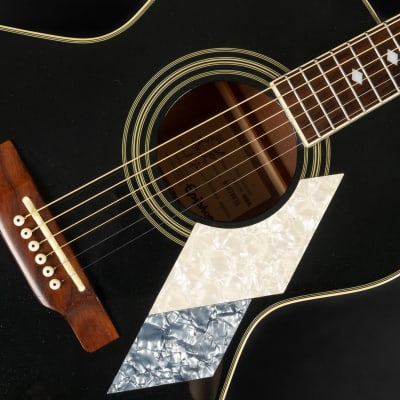 2000 Epiphone MIK SQ-180 Neil Diamond Signature Limited Edition - Metallic Black | Korea Custom Acoustic Guitar | Case image 21