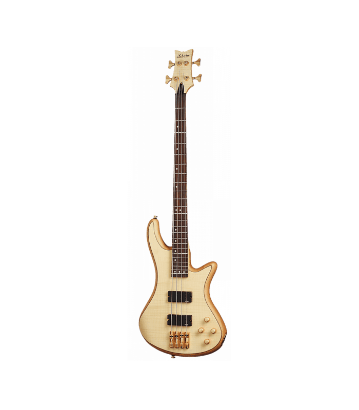 Schecter Stiletto Custom-4 Active 4-String Bass 2021 Natural Satin image 1