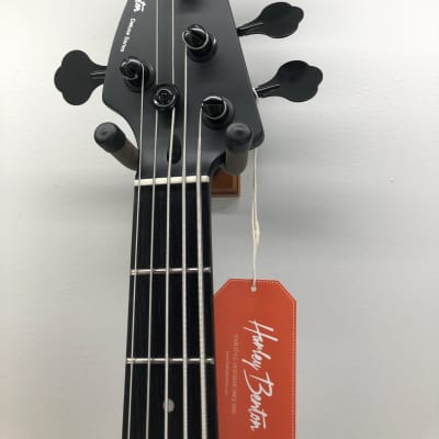 Harley Benton MB-5LH BLK 2022 Matte Black 5-String Bass Guitar - LEFTY - image 4
