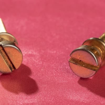 Vintage Spec Heavy Aged Gold Plated Tailpice Studs Set image 2