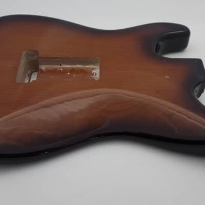 3lbs 10oz BloomDoom Nitro Lacquer Aged Relic Chocolate Sunburst S-Style Vintage Custom Guitar Body image 11