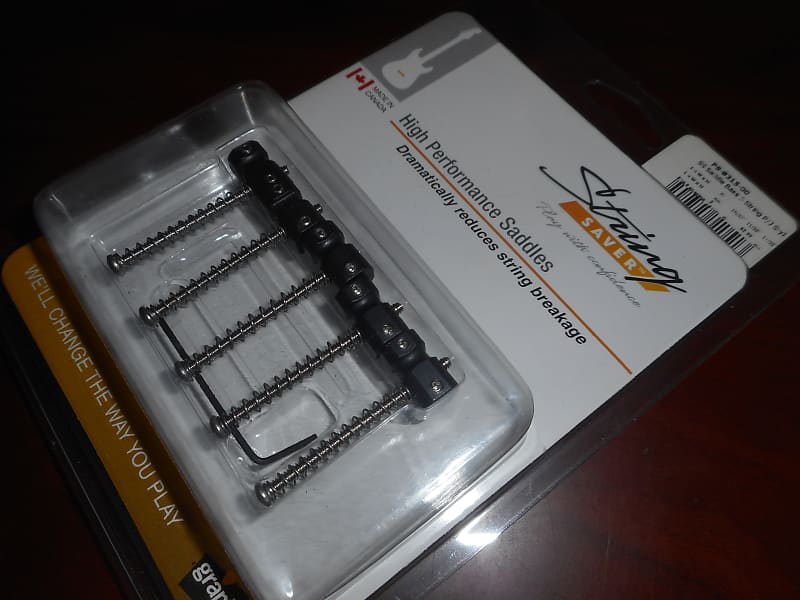 Graph Tech String Saver PS-8315-00 5-String P/J Bass Saddles | Reverb
