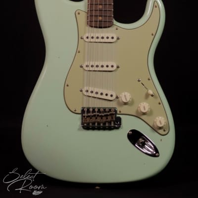 Fender Custom Shop LTD '60 Stratocaster, Journeyman Relic, Faded Aged Surf Green image 1