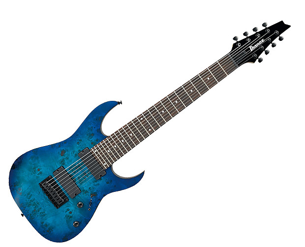 【新発売】 Ibanez RG8PBSBF Blue Sapphire - Top Burl Poplar String 8 RG8 ギター