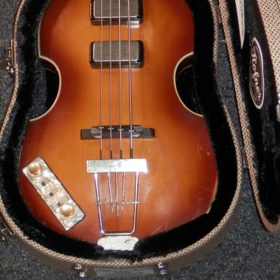 Hofner 500/1-61L-RLC-0 1961 Relic Violin Bass Sunburst Left Handed Made in Germany w/case German image 4