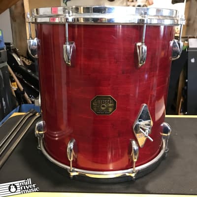 Gretsch Stop Sign Badge Drum Kit (1972-1979) 12", 13", 14", 18" Berry Red Stain with Humes and Berg Fibre Cases for 12,14, 18 image 9