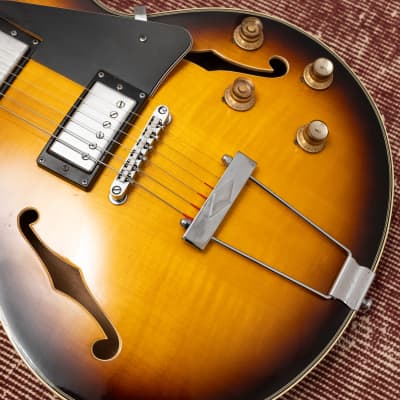 🎸 1970's Greco SA-500 (ES-390) Hollow Body Guitar MIJ - Brown Vintage Sunburst image 4