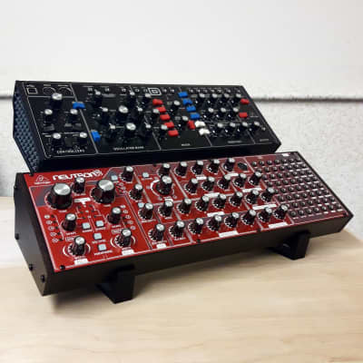3DWaves Dual Tier Stands For The Behringer Model D, Neutron, K-2, Pro-One Analog Synthesizers Black image 3
