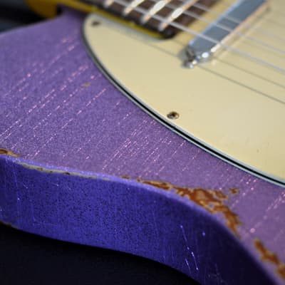 Fender Telecaster American Performer Relic 2019 Lavander Purple Sparkle Duncan Tele Stack image 14