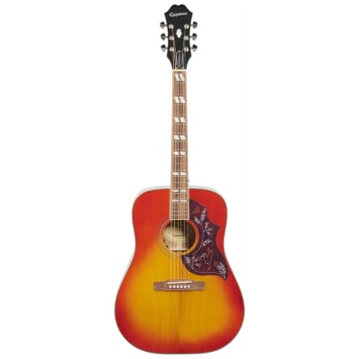 Epiphone Hummingbird Studio Acoustic-Electric Guitar, Faded Cherry image 2