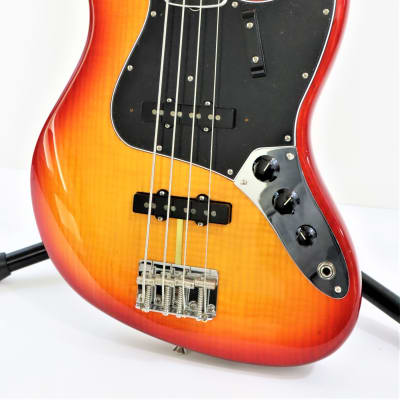 Fender Rarities Flame Ash Top Jazz Bass Red Burst image 3