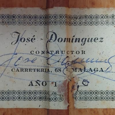 1966 Jose Dominguez Spruce Top Blanca Flamenco Guitar image 11