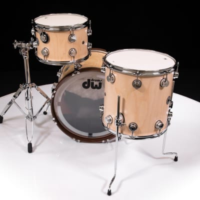 DW Collector's 3pc Maple Kit - Natural Satin Oil w/ Saddle Leather Hoops image 4