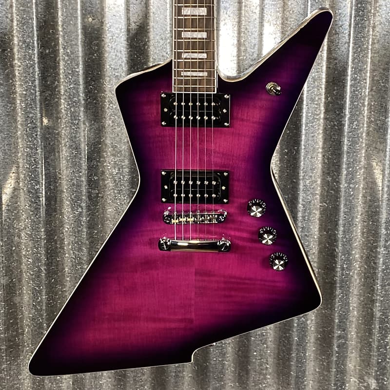 Westcreek Revenge Explorer Flame Transparent Purple Burst | Reverb