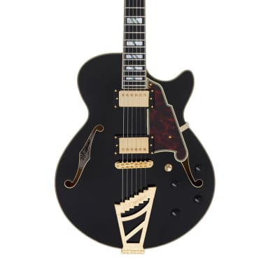 D'Angelico Excel SS Semi-hollowbody Electric Guitar - Solid Black w/ Stairstep Tailpiece  DAESSSBKGT image 18