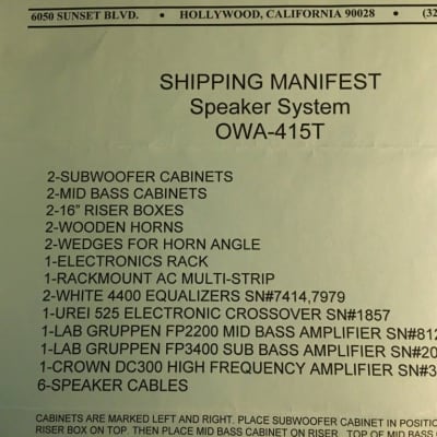 OWA 415T Ocean Way Audio Speakers and Amps image 2