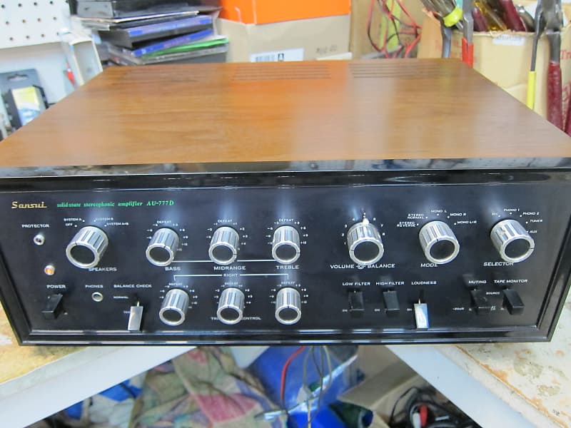 Vintage Sansui AU-777D Stereo Amp Wood Cabinet, Serviced, Ex Sound, Ex  Quality, Beauty, Phono, JAPAN