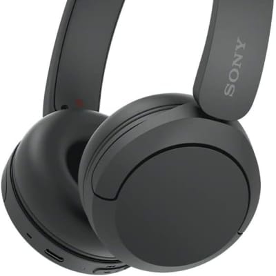 Sony WH-CH520 Best Wireless Bluetooth On-Ear Headphones with Microphone for Calls and Voice Control, Up to 50 Hours Battery Life with Quick Charge Function, Includes USB-C Charging Cable - Black image 1