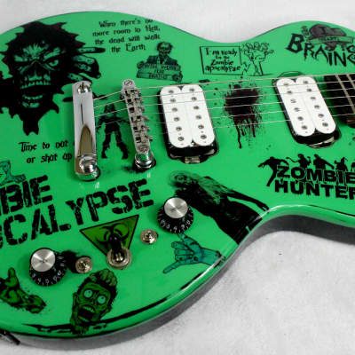 Custom Painted and Upgraded  Epiphone LP Special ll -Aged and Worn With Graphics and Matching Headstock Bild 13