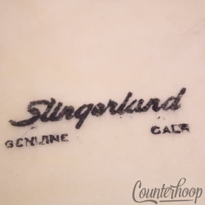 Immagine Slingerland 22"Bass Drum Genuine Calf Skin Head Batter Vintage 60s Sound King US - 2