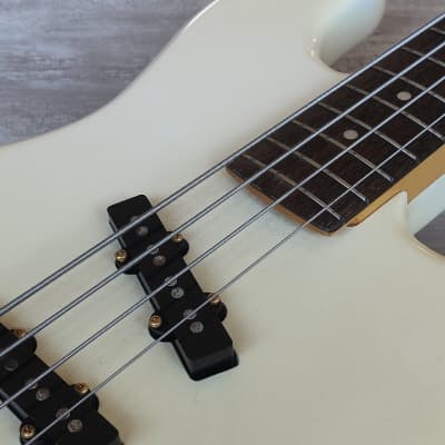1988 Tokai Japan MJB-70 Triple Pickup Jazz Bass (Pearl White) image 4