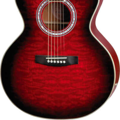 Jay Turser JTA-424QCET-RSB JTA Series Acoustic Electric Guitar. Red Sunburst for sale