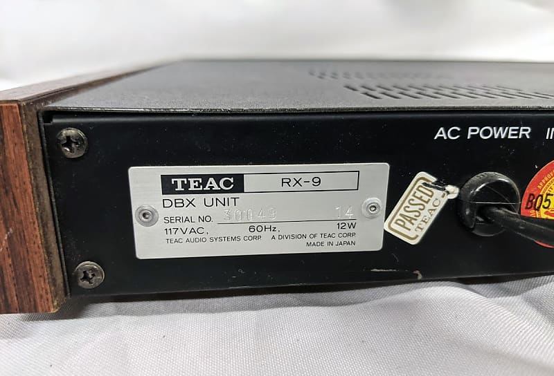 TEAC RX-9 DBX Encoder / Decoder | Reverb
