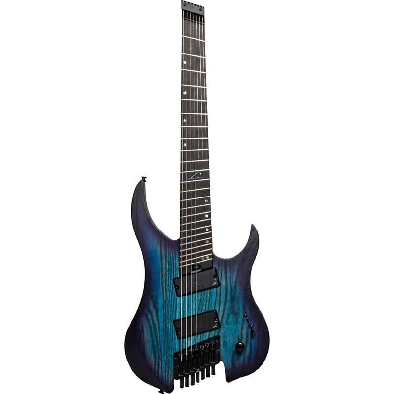 Legator Ghost G7FP 7-String Multi-Scale Headless Guitar, Ebony, Cali Cobalt Blue image 1