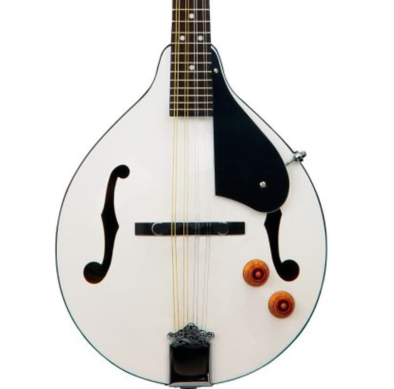 Oscar Schmidt OM10EWH Acoustic Electric A Style Mandolin White