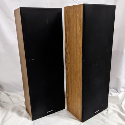 Vintage Pair of Sharp CP-2700P Floor Speakers - 25 Watts - Woodgrain image 5