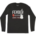 Fender Industrial T-Shirt Longsleeve Stratocaster Shirt Dark Grey Gray Medium M