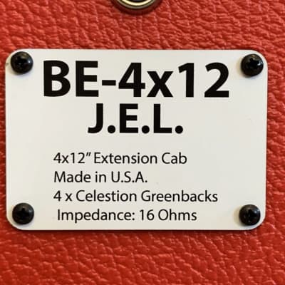 NLA NOS NIB Friedman Jake E Lee BE-4x12 J.E.L. Speaker Cabinet for JEL-100 Amp Head Red Dragon Cartel Tolex image 7