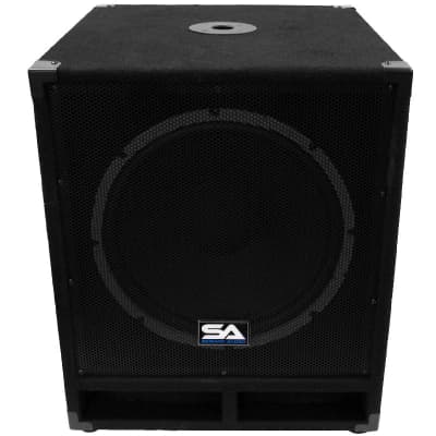 Pair of Powered 15" Subwoofer Cabinets PA DJ PRO Audio Band Active 15 Inch Subs image 5