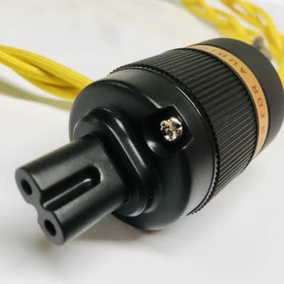Pine Tree Audio Iso-Braid C7 AC Power Cable 3ft Yellow for BlueSound Node 2i image 2