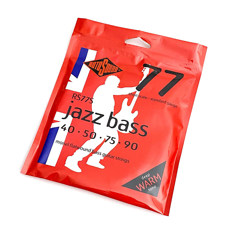 Rotosound RS77S Jazz Bass 77 Short Scale Standard Flatwound Bass Strings, 4-String Set (40-90) image 1