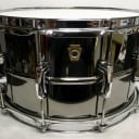Ludwig LB408 Black Beauty 8x14" 10-Lug Brass Snare Drum 2017 - Present - Black Nickel-Plated Keystone Badge