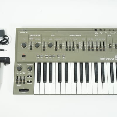 Roland SH-101 w/ MGS-1 Grip Monophonic Analog Synthesizer Keyboard w/ 100-240V PSU