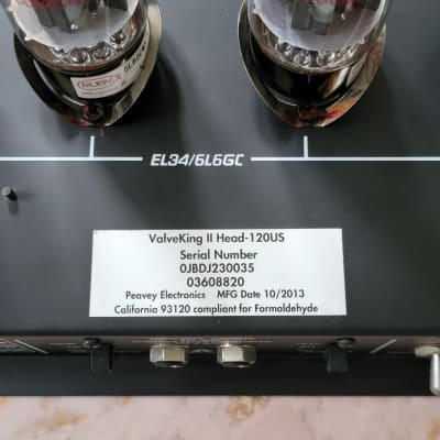 Peavey Valveking II Head 100W/25W/5W Tube Head 2013 - Black image 9