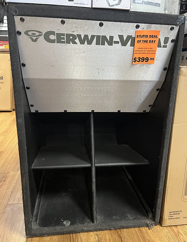 CERWINVEGA SL36B EARTHQUAKE 18" SUBWOOFER 500W RMS/1000W Reverb