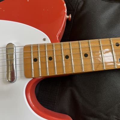 Fender Telecaster Partscaster, MJT Body, Bigsby, Fiesta Red, Vintera Neck, 50s Relic Road Worn Guitar, Nitro Lacquer image 9