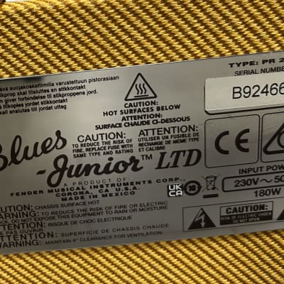 FENDER Blues Junior LTD Lacquered Tweed Amplificatore Valvolare image 2