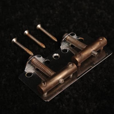 Precision Bass Bridge P-Bass 1951 / 1957 Chrome Plate Brass Saddles REPLICA - AGED - RELIC image 4