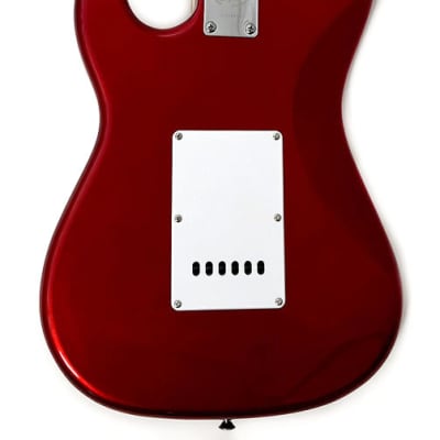 SX 3/4 Size Electric Guitar Beginner Package w/Amp Carry Bag, Strap, Cord RST 3/4 CAR Red image 4
