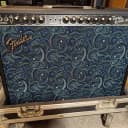 Fender Twin reverb reissue with road case 1990 black with custom front